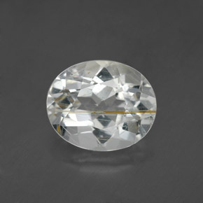4.63캐럿 천연 골든 루틸 토파즈, 타원형 컷, 11×9.1 mm, 투명한