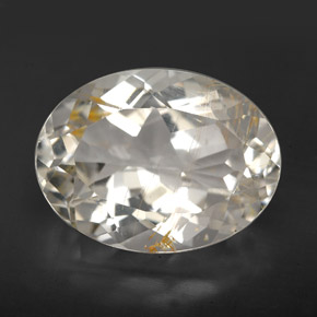 11.24캐럿 천연 골든 루틸 토파즈, 타원형 컷, 15.8×12 mm, 투명한