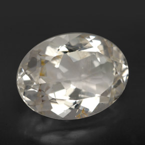 11.24캐럿 천연 골든 루틸 토파즈, 타원형 컷, 15.8×12 mm, 투명한