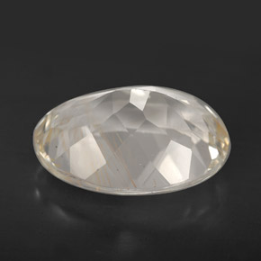 11.24캐럿 천연 골든 루틸 토파즈, 타원형 컷, 15.8×12 mm, 투명한