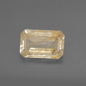 2.69캐럿 천연 골든 루틸 토파즈, 투명한, 10.2×6.5 mm, 투명/반투명