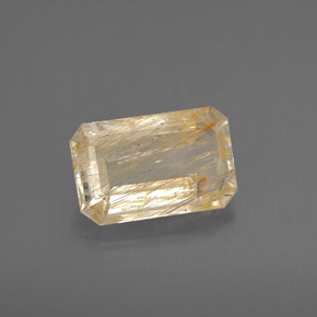 2.69캐럿 천연 골든 루틸 토파즈, 투명한, 10.2×6.5 mm, 투명/반투명