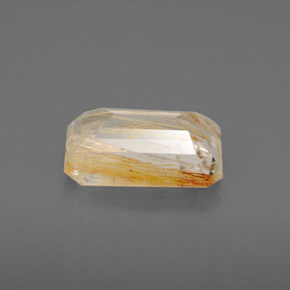 2.69캐럿 천연 골든 루틸 토파즈, 투명한, 10.2×6.5 mm, 투명/반투명