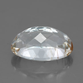 6.49캐럿 천연 골든 루틸 토파즈, 타원형 컷, 13.5×9.2 mm, 투명한