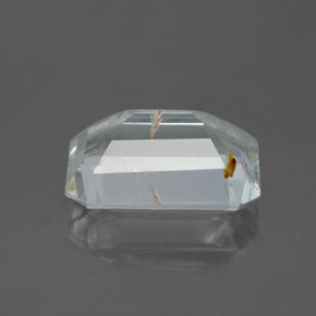 4.75캐럿 천연 골든 루틸 토파즈, 에메랄드 컷, 11.5×8.1 mm, 투명한