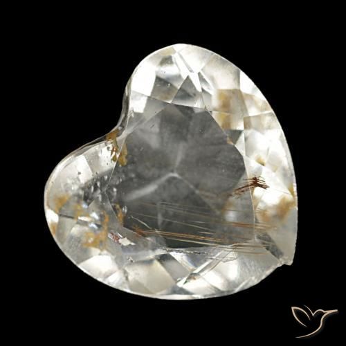 2.55ct 옐로우 루틸 토파즈, 하트, 투명한