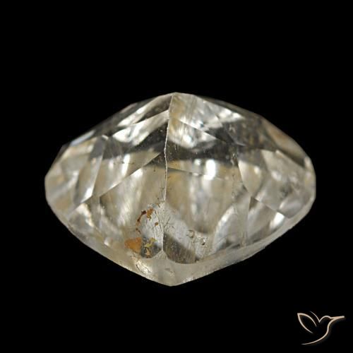2.50캐럿 천연 매우 밝은 황금빛 갈색 루틸 토파즈, 하트 모양, 9.1×7.7 mm, 투명한