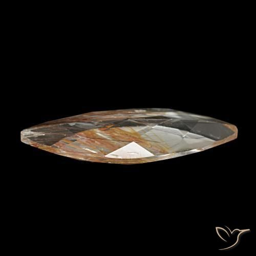 4.40캐럿 천연 매우 밝은 갈색 루틸 토파즈, 보석, 투명한