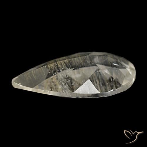 4.94캐럿 천연 매우 밝은 황금빛 갈색 루틸 토파즈, 배 모양, 15.8×9.3 mm, 투명한
