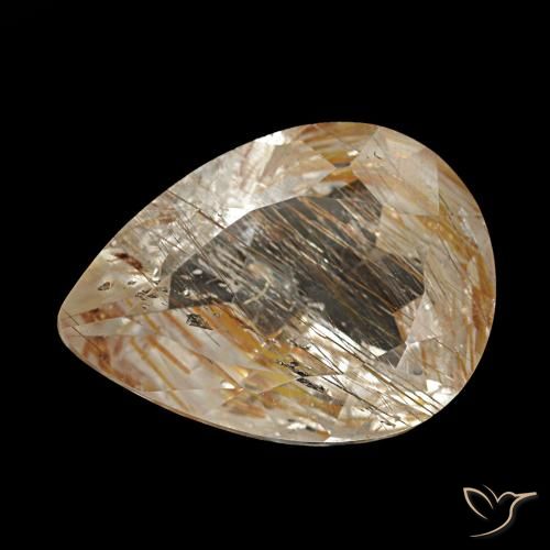 2.80ct 브라운 루틸 토파즈, 배 모양, 투명한