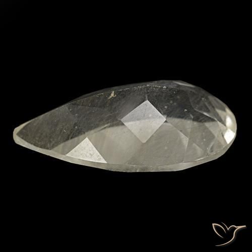 9.15캐럿 천연 흙빛 노란색 루틸 토파즈, 배 모양, 18.5×10.8 mm, 투명한