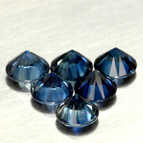 캐럿 천연 콘플라워 블루 사파이어 보석, 라운드 컷, 4.24 mm, VVS-VS
