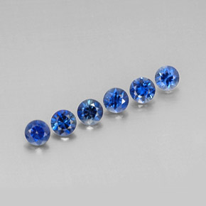 캐럿 천연 블루 사파이어 보석, 라운드 컷, 4.19 mm, VS