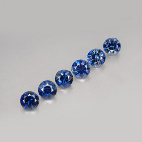 캐럿 천연 콘플라워 블루 사파이어 보석, 라운드 컷, 4.18 mm, VS