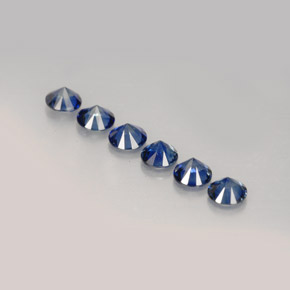 캐럿 천연 콘플라워 블루 사파이어 보석, 라운드 컷, 4.18 mm, VS