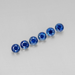 캐럿 천연 블루 사파이어 보석, 라운드 컷, 3.82 mm, VVS-VS