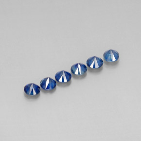 캐럿 천연 블루 사파이어 보석, 라운드 컷, 3.82 mm, VVS-VS
