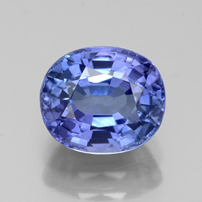 2.24캐럿 천연 바이올렛 블루 사파이어, 타원형 컷, 7.9×6.9 mm, VVS-VS