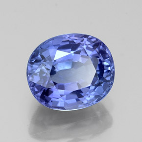 2.24캐럿 천연 바이올렛 블루 사파이어, 타원형 컷, 7.9×6.9 mm, VVS-VS