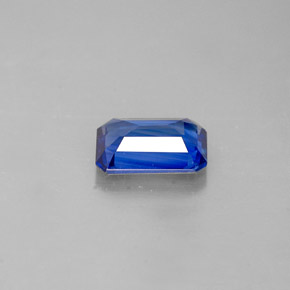 0.67캐럿 천연 콘플라워 블루 사파이어, 에메랄드 컷, 6.1×4 mm, VS