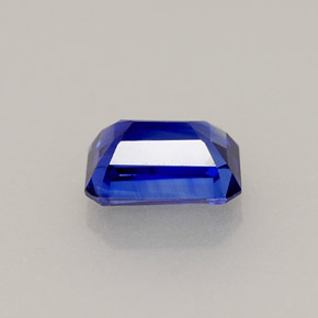 0.79캐럿 천연 블루 사파이어, 에메랄드 컷, 5.9×3.9 mm, VS