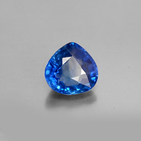 1.14캐럿 천연 콘플라워 블루 사파이어, 배 모양, 6.2×6.2 mm, VS