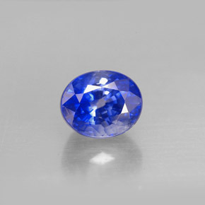 1.55캐럿 천연 콘플라워 블루 사파이어, 타원형 컷, 6.6×5.5 mm, VS