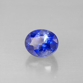 1.55캐럿 천연 콘플라워 블루 사파이어, 타원형 컷, 6.6×5.5 mm, VS