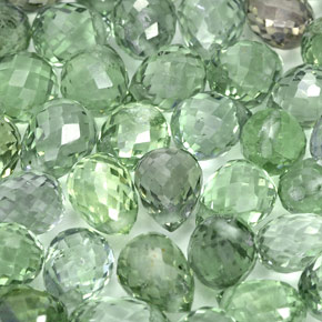 캐럿 천연 그린 사파이어 보석, 브리올레트, 4.4×3.5 mm, VS