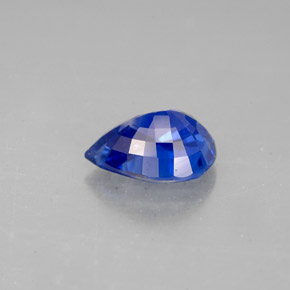 1.59캐럿 천연 콘플라워 블루 사파이어, 배 모양, 8.1×6.4 mm, VS-SI