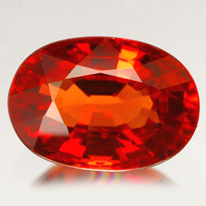 2.00캐럿 천연 만다린 오렌지 사파이어, 타원형 컷, 8.7×6.1 mm, VVS