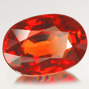 2.00캐럿 천연 만다린 오렌지 사파이어, 타원형 컷, 8.7×6.1 mm, VVS