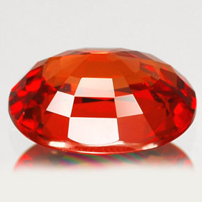 2.00캐럿 천연 만다린 오렌지 사파이어, 타원형 컷, 8.7×6.1 mm, VVS