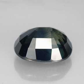 8.42캐럿 천연 녹청색 사파이어, 타원형 컷, 12.6×10.7 mm, VVS