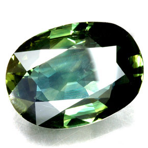 7.18캐럿 천연 푸르스름한 그린 사파이어, 타원형 컷, 14.1×10.3 mm, VS