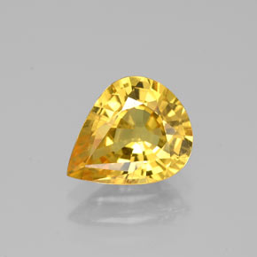 1.92캐럿 천연 골든 옐로우 사파이어, 배 모양, 9×7.4 mm, VS-SI