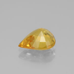 1.92캐럿 천연 골든 옐로우 사파이어, 배 모양, 9×7.4 mm, VS-SI