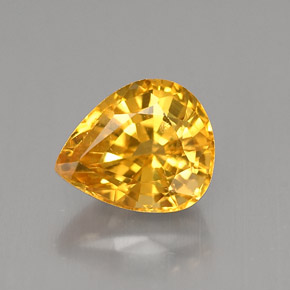 2.22캐럿 천연 골든 옐로우 사파이어, 배 모양, 8.2×6.8 mm, VS