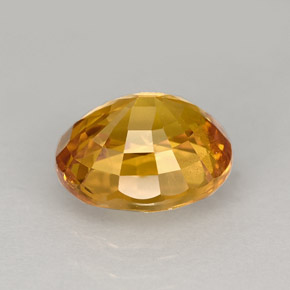2.49캐럿 천연 골든 옐로우 사파이어, 타원형 컷, 8.3×7.1 mm, VS-SI