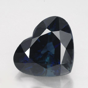 5.05캐럿 천연 딥 블루 사파이어, 하트 모양, 11.3×9.3 mm, VS