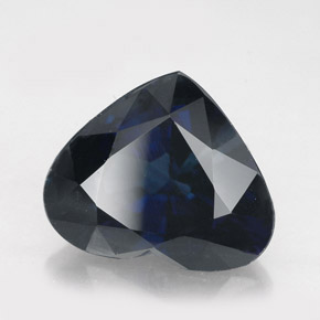 5.05캐럿 천연 딥 블루 사파이어, 하트 모양, 11.3×9.3 mm, VS