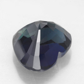 5.05캐럿 천연 딥 블루 사파이어, 하트 모양, 11.3×9.3 mm, VS