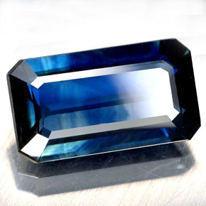 4.64캐럿 천연 블루 사파이어, 에메랄드 컷, 13.5×7.5 mm, VS