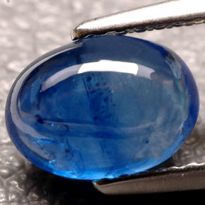 2.31캐럿 천연 블루 사파이어, 투명한, 8.6×6.3 mm, 투명/반투명