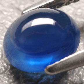 1.90캐럿 천연 블루 사파이어, 투명한, 7.3×6.1 mm, 투명/반투명
