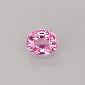 0.58캐럿 천연 핑크 사파이어, 타원형 컷, 5.2×4.2 mm, VS