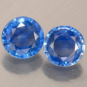 캐럿 천연 블루 사파이어 보석, 라운드 컷, 5.51 mm, VS-SI
