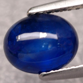 1.83캐럿 천연 블루 사파이어, 투명한, 7.8×6.1 mm, 투명/반투명