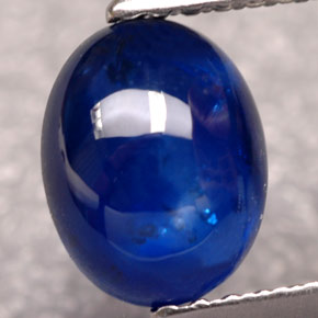 1.83캐럿 천연 블루 사파이어, 투명한, 7.8×6.1 mm, 투명/반투명