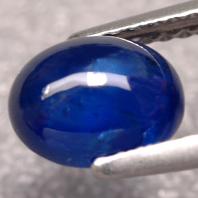 1.83캐럿 천연 블루 사파이어, 투명한, 7.8×6.1 mm, 투명/반투명